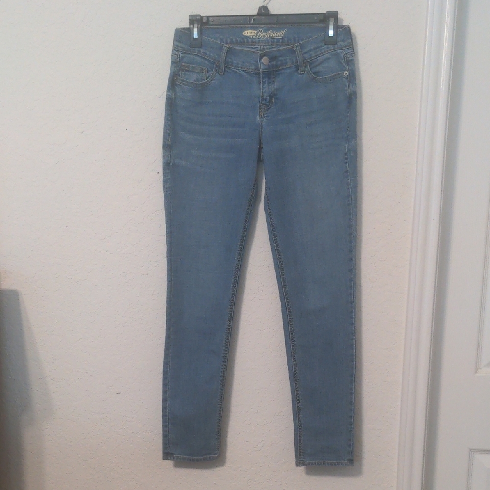 Old Navy Light Blue Low Rise Straight Leg Skinny Jeans. Size 0